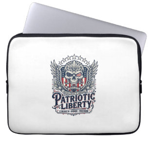 Patriotic Tactical Eagle Skull Military Inspired S Laptop Sleeve