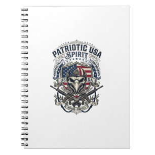 Patriotic Tactical Eagle Skull Military Inspired S Notebook