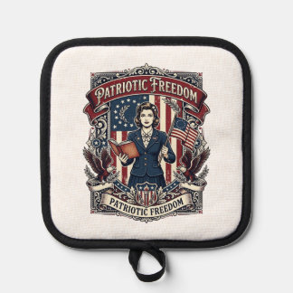 Patriotic Teacher Vector Graphic Tee_1 Pot Holder