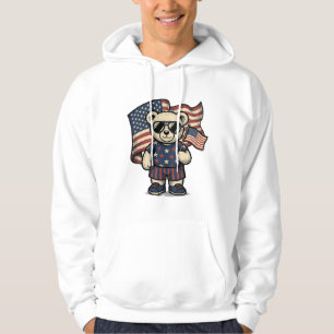 Patriotic Teddy Bear Vintage Engraving Shirt Desig