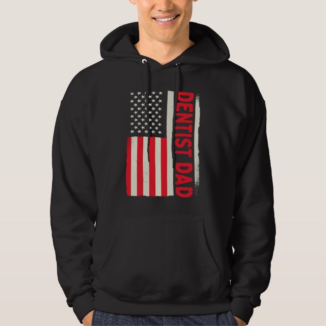 Patriotic Teeth Doctor Nurse Dental Nursing Dentis Hoodie (Front)
