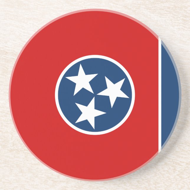 Patriotic Tennessee State Flag Coaster (Front)