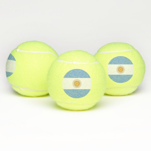 Patriotic Tennis Ball with Flag of Argentina (Multi)