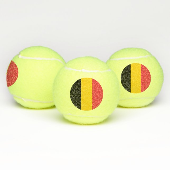 Patriotic Tennis Ball with Flag of Belgium (Multi)