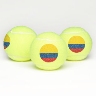 Patriotic Tennis Ball with Flag of Colombia