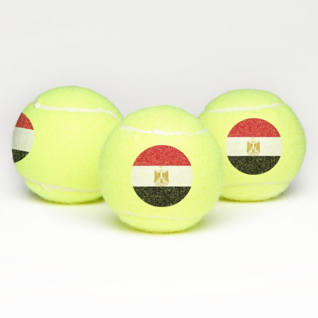 Patriotic Tennis Ball with Flag of Egypt (Multi)