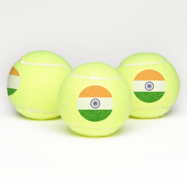Patriotic Tennis Ball with Flag of India (Multi)