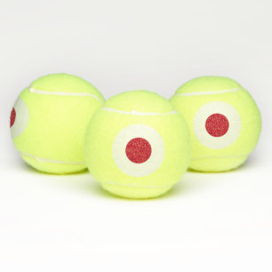 Patriotic Tennis Ball with Flag of Japan