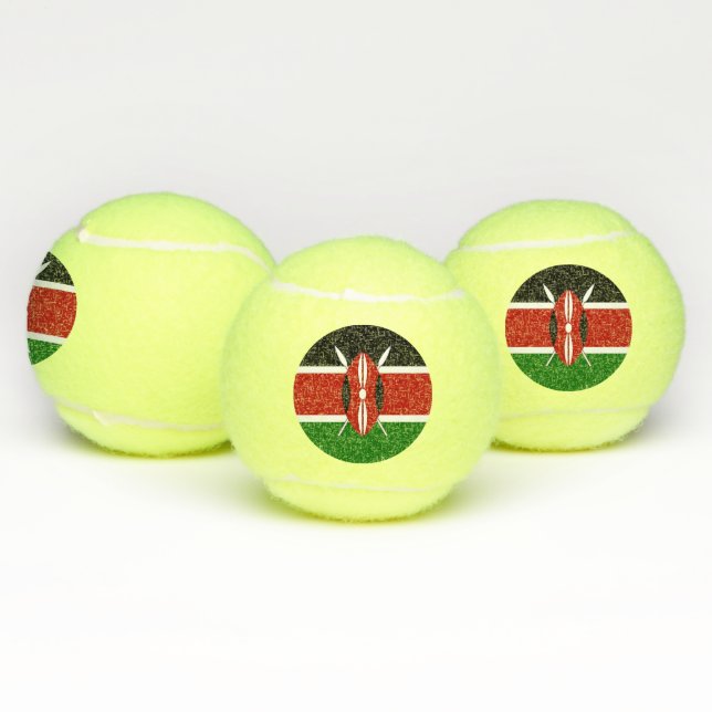 Patriotic Tennis Ball with Flag of Kenya (Multi)
