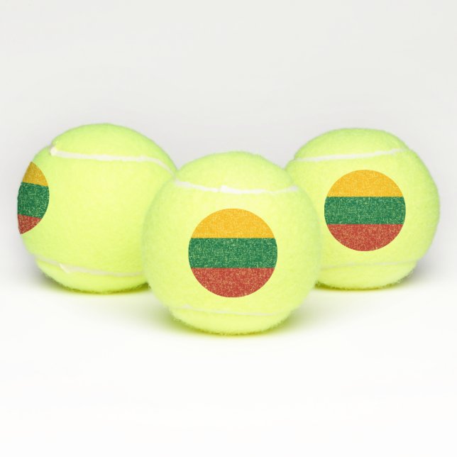 Patriotic Tennis Ball with Flag of Lithuania (Multi)