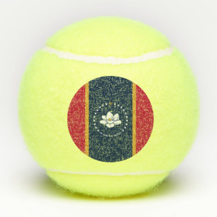Patriotic Tennis Ball with Flag of Mississippi, US
