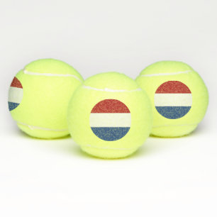 Patriotic Tennis Ball with Flag of Netherlands