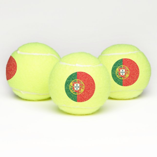 Patriotic Tennis Ball with Flag of Portugal (Multi)