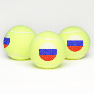 Patriotic Tennis Ball with Flag of Russia