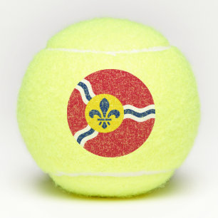 Patriotic Tennis Ball with Flag of St. Louis