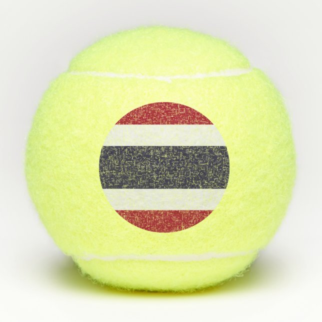 Patriotic Tennis Ball with Flag of Thailand (Front)