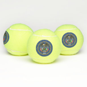 Patriotic Tennis Ball with Flag of Utah, USA