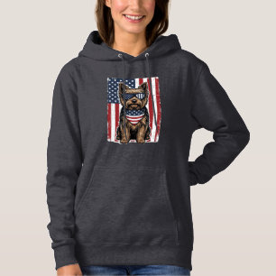 Patriotic Terrier Dog Vintage Flag Vector Design_1 Hoodie