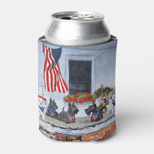 Patriotic Terriers Can Cooler (Can Front)