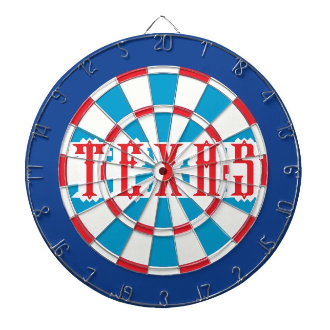 Patriotic TEXAS Americana Dartboard (Front)