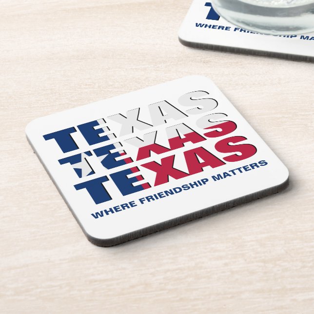 Patriotic TEXAS FLAG Friendship Coaster (Left Side)