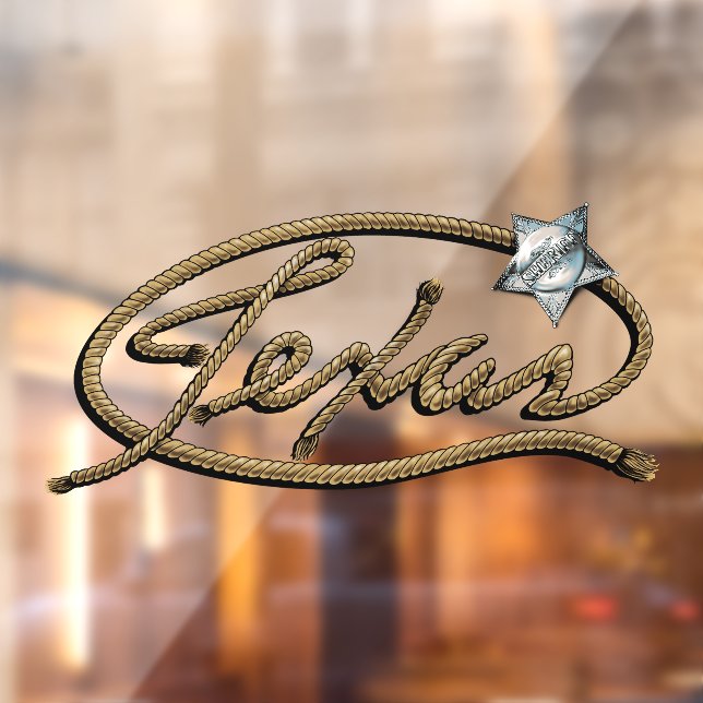 Patriotic Texas Rope Lettering Sherriff's Badge (Sheet 2)