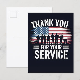 Patriotic Thank You Card for Veterans 2025