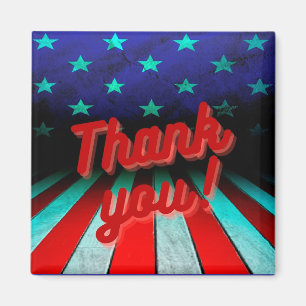 Patriotic Thank you! Magnet