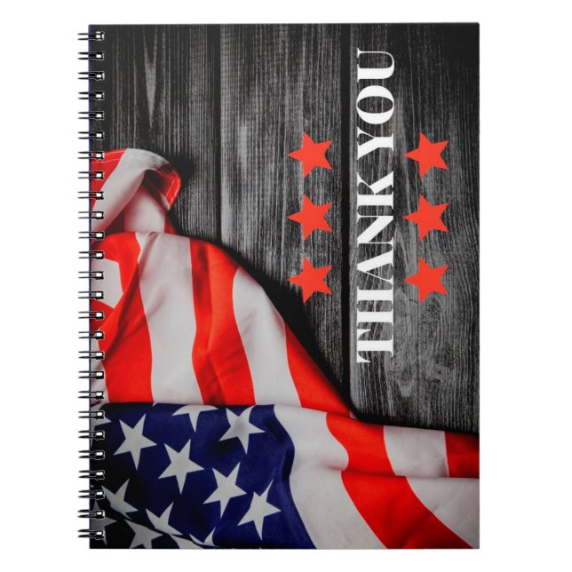 Patriotic Thank you  Notebook (Front)