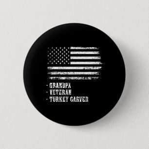 Patriotic Thanksgiving Grandpa Official Turkey Car 6 Cm Round Badge
