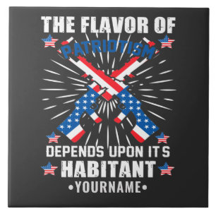 Patriotic The Flavour of Patriotism Ceramic Tile