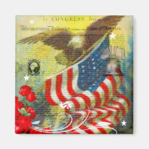 Patriotic theme magnet