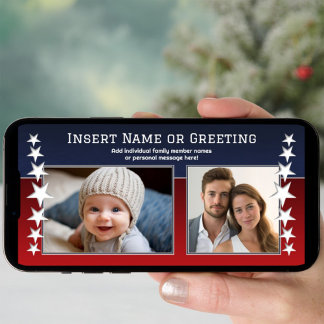 patriotic theme photo - instant download option holiday card