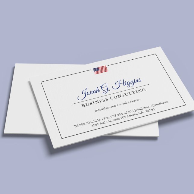 Patriotic Themed Minimal Modern Style Business Card (Creator Uploaded)