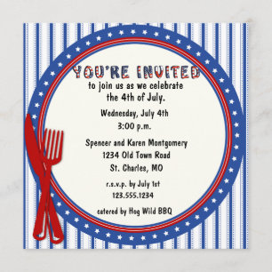 Patriotic Themed Party Invitation