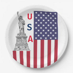 Patriotic Themed Party Paper Plates