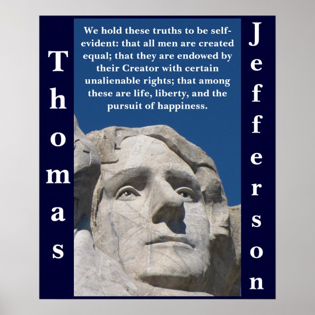 Patriotic Thomas Jefferson Poster (Front)
