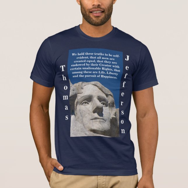 Patriotic Thomas Jefferson Shirt (Dark only) (Front)