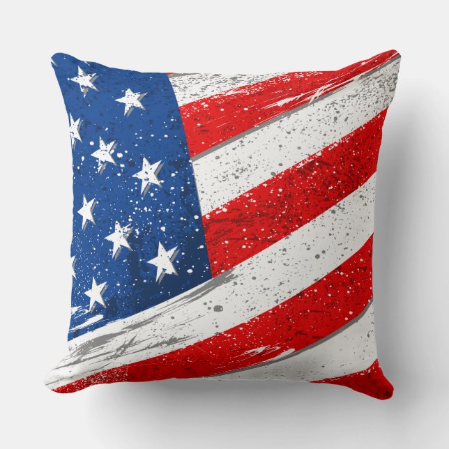 Patriotic Throw Pillow  (Front)