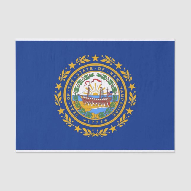 Patriotic tissue paper with flag New Hampshire (Front)