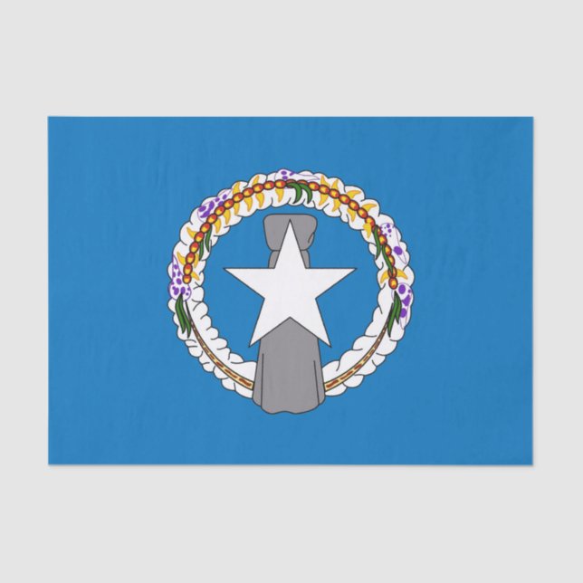 Patriotic tissue paper with flag Northern Mariana (Front)