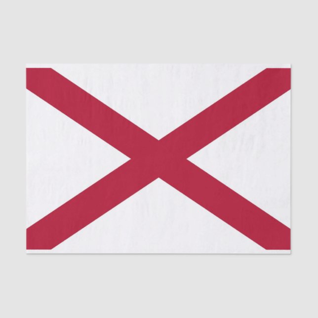 Patriotic tissue paper with flag of Alabama,U.S.A. (Front)