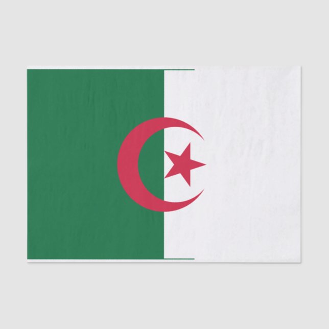 Patriotic tissue paper with flag of Algeria (Front)