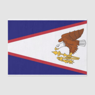 Patriotic tissue paper with flag of American Samoa
