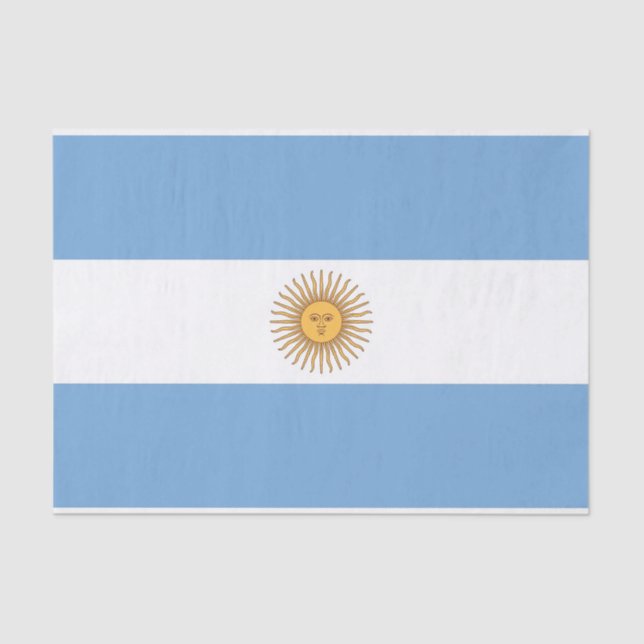 Patriotic tissue paper with flag of Argentina (Front)