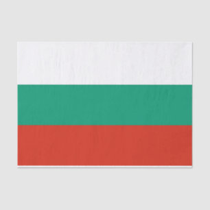 Patriotic tissue paper with flag of Bulgaria