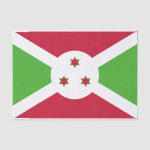 Patriotic tissue paper with flag of Burundi
