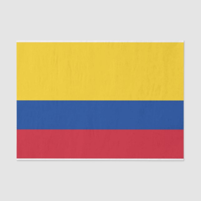 Patriotic tissue paper with flag of Colombia (Front)