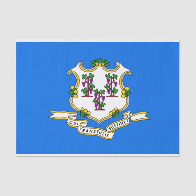 Patriotic tissue paper with flag of Connecticut (Front)