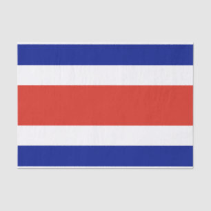 Patriotic tissue paper with flag of Costa Rica